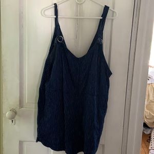 Short Striped Overalls